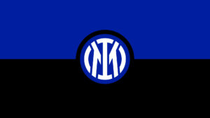 Logo dell’FC Internazionale: cerchio blu e nero con le lettere I e M intrecciate al centro in colore bianco.